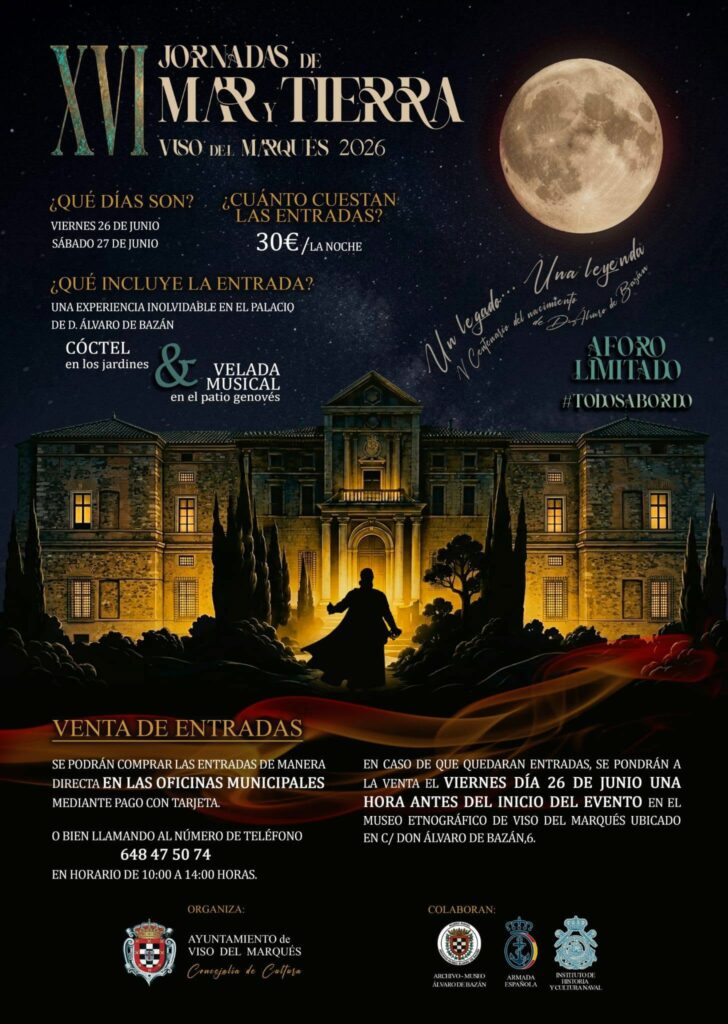 Viso del Marqués vivirá sus veladas musicales “Noches de Mar y Tierra” de forma muy especial en el Palacio, por el V Centenario de Don Alvaro de Bazán 2 visodelmarques veladas musicales 4