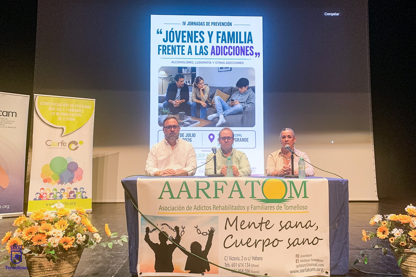 Tomelloso refuerza la prevención frente a las adicciones con unas jornadas centradas en jóvenes y familias 1 El alcalde reivindica la importancia de la prevención y el acompañamiento frente a las adicciones en las IV Jornadas de AARFATOM