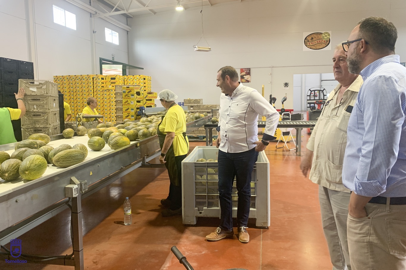 Navarro visita en Tomelloso la S.A.T Hortiman 5 El alcalde visita la S.A.T Hortiman donde se ha interesado por la campaña de melón y sandía