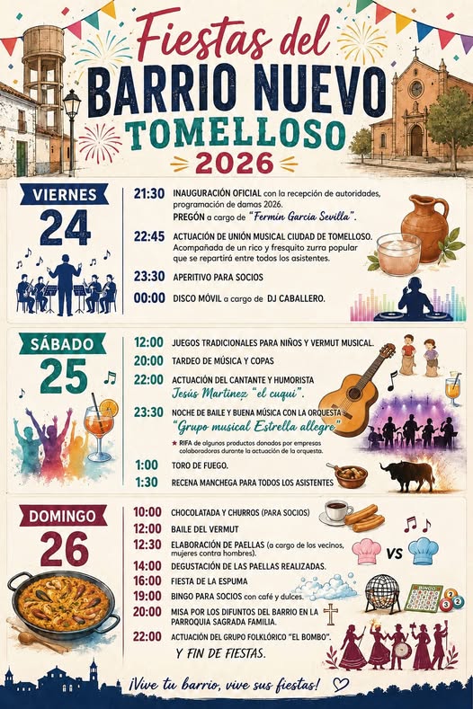 Fermín García Sevilla, pregonará las Fiestas del Barrio Nuevo de Tomelloso 2026 1 fiestasbarriotomelloso