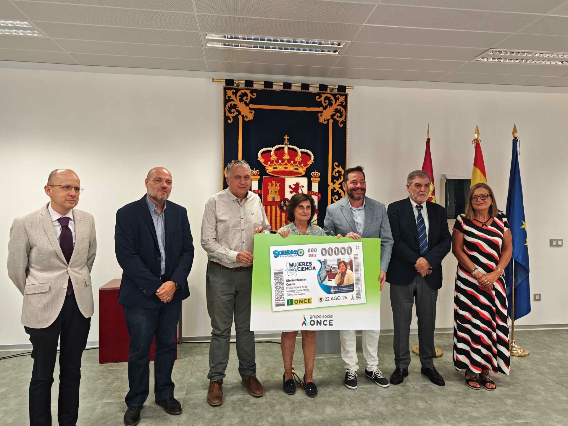 La física ciudadrealeña Gloria Platero Coello protagoniza un cupón de la ONCE en la serie ‘Mujeres con Ciencia’