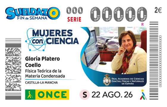 La física ciudadrealeña Gloria Platero Coello protagoniza un cupón de la ONCE en la serie ‘Mujeres con Ciencia’ 1 gloriaplatero 2