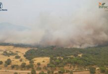 El incendio de Almorox gana intensidad en la zona de Villa del Prado El incendio de Almorox gana intensidad en la zona de Villa del Prado