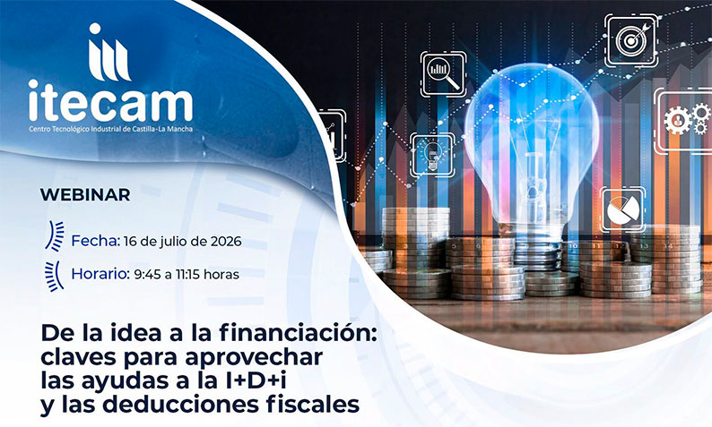 ITECAM organiza un webinar sobre ayudas a la I+D+i y deducciones fiscales para empresas
