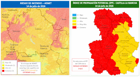 ASAJA Cuenca exige explicaciones al viceconsejero de Medio Ambiente por el mapa rojo que impide hoy la cosecha en 102 municipos de la provincia 1 mapas