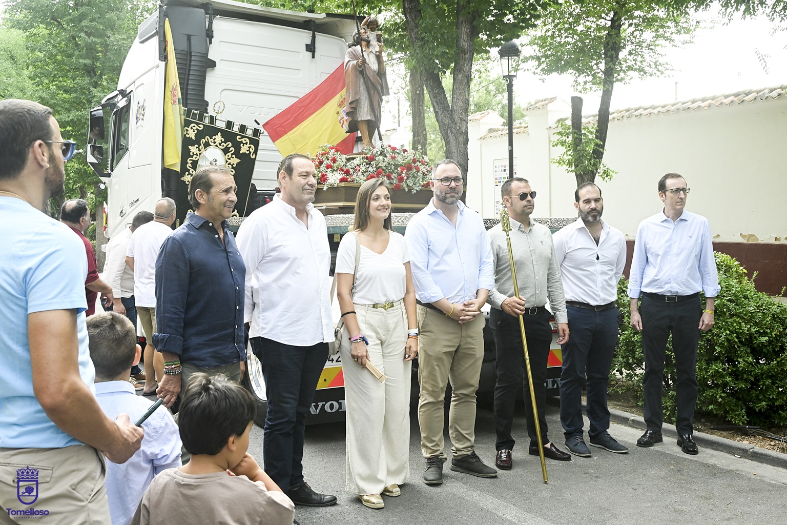 San Cristóbal se celebra en Tomelloso con la tradicional procesión y el paso de camiones en honor al Patrón