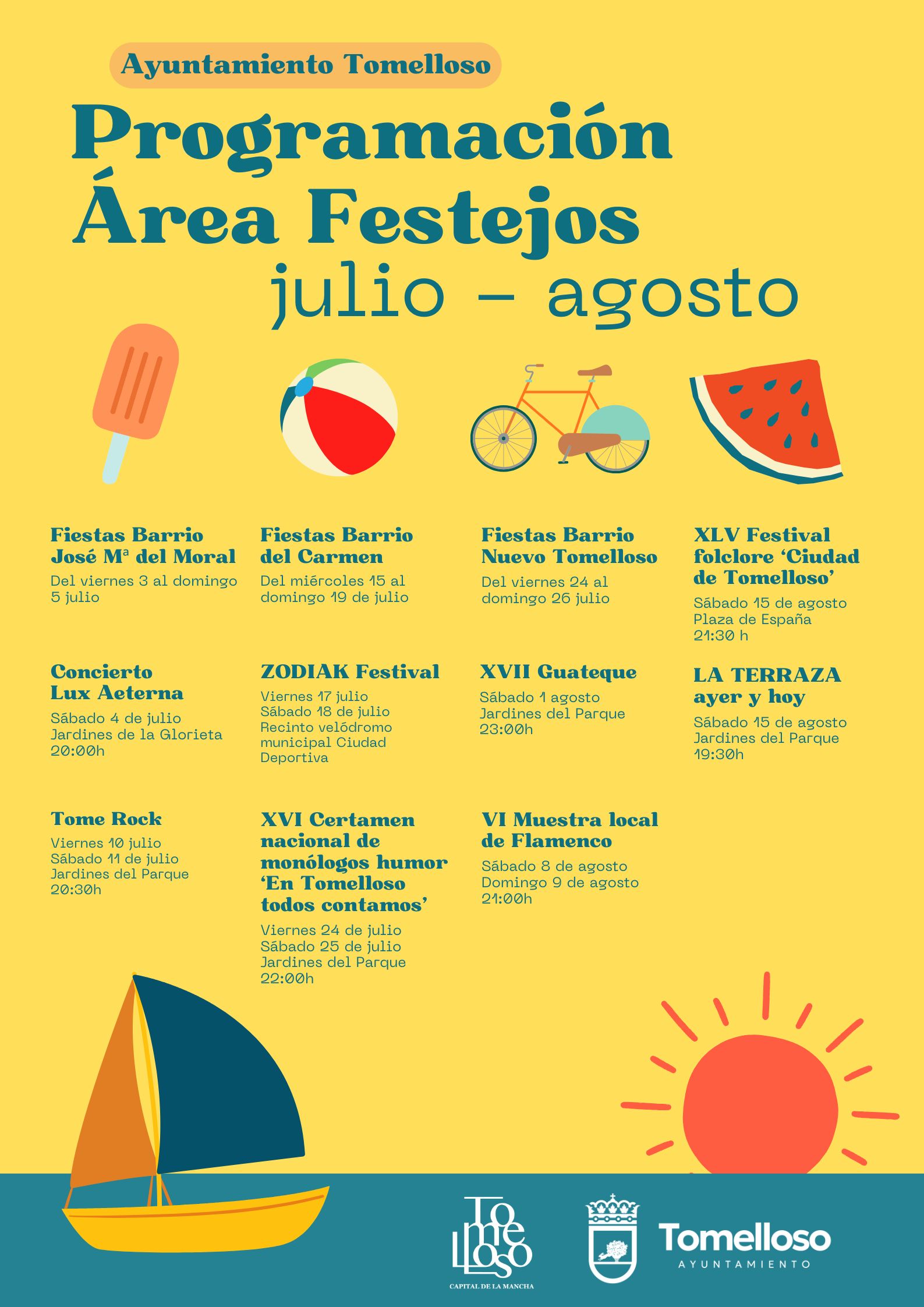 Tomelloso disfrutará de una intensa programación festiva durante los meses de julio y agosto