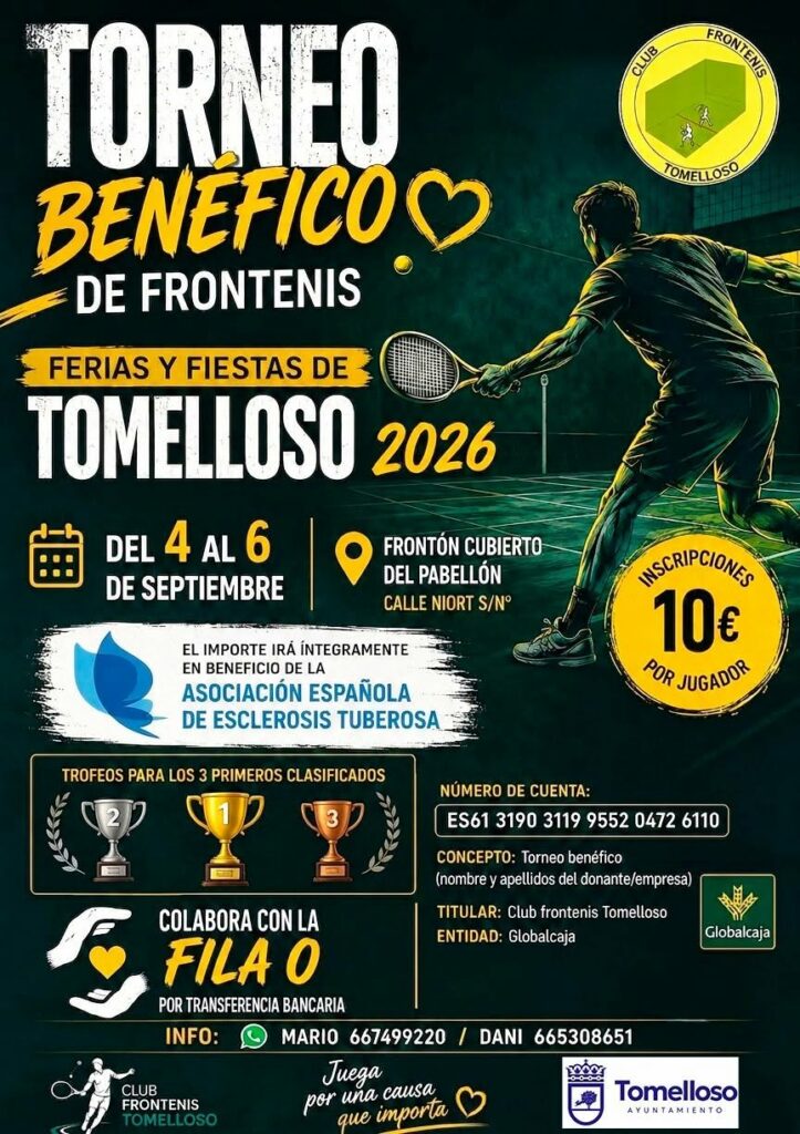 Tomelloso convierte el frontenis en solidaridad con un torneo benéfico 1 torneobeneficofrontenis tomelloso
