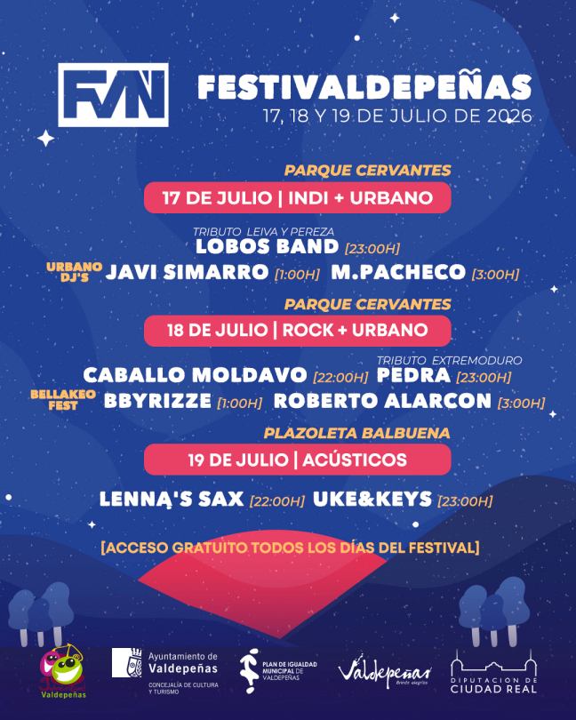Tributos a Extremoduro, Leiva y Pereza, en Festivaldepeñas, del 17 al 19 de julio 1 tributos valdepenas 2