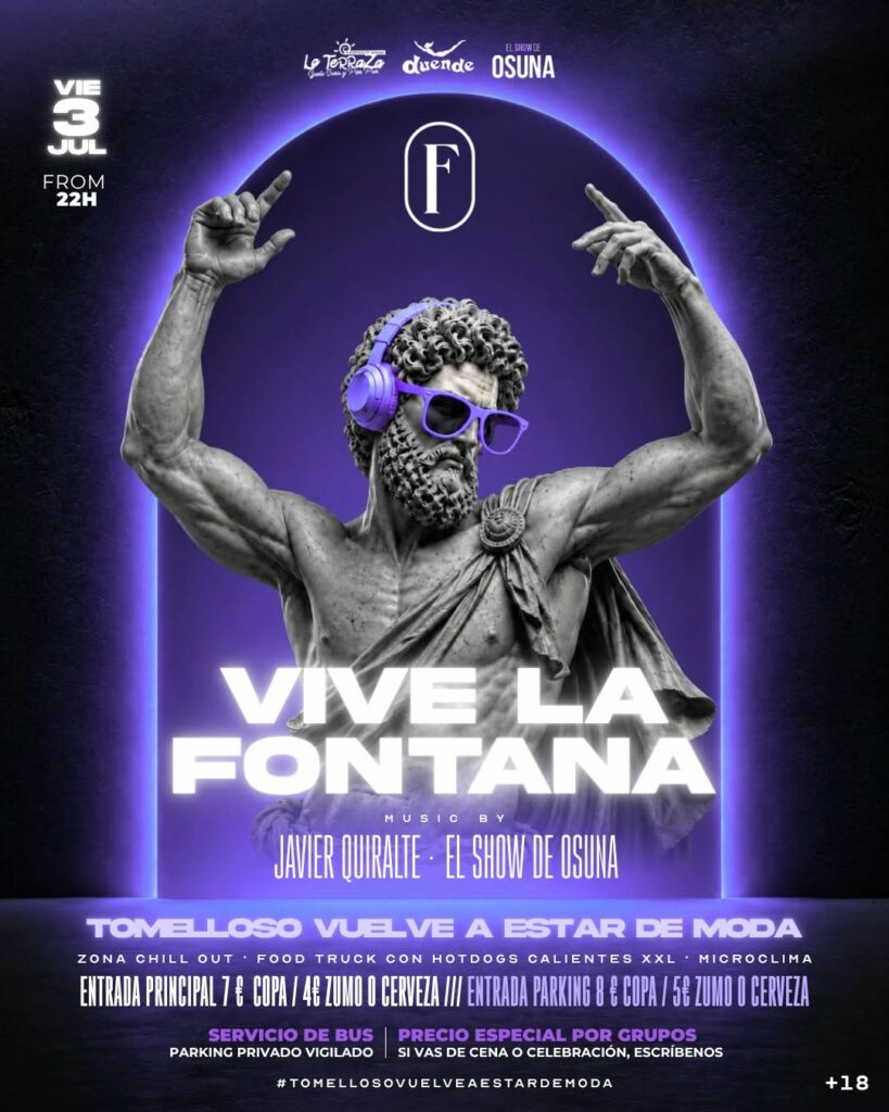 La Fontana prepara un fin de semana de música, ambiente y noches de verano en Tomelloso 2 vivelafontanaentomelloso