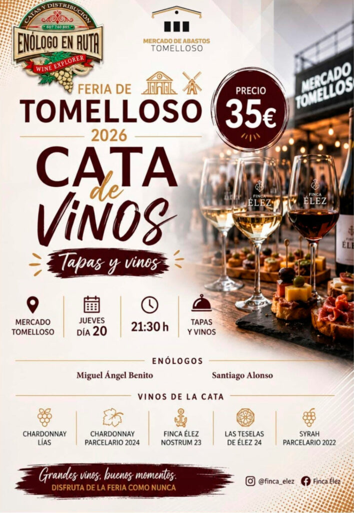 Tomelloso brinda por su Feria 2026 con una cata de vinos y tapas en el Mercado de Abastos 1 cata de vinos tomelloso