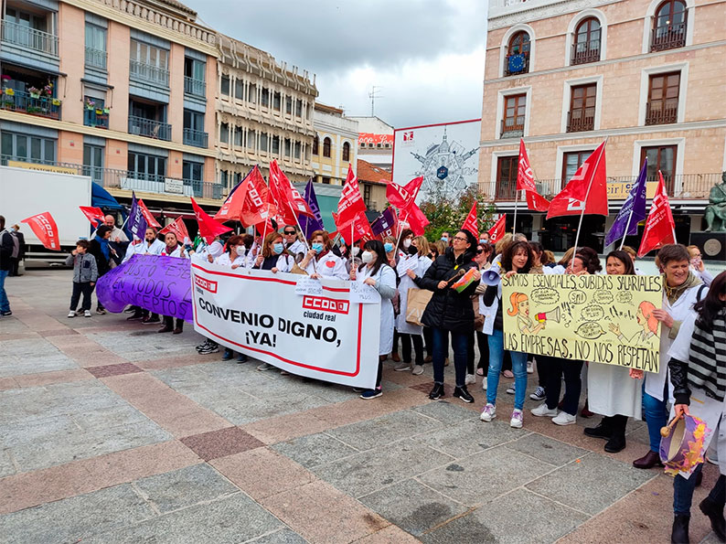 CCOO anuncia movilizaciones si no hay avances en el convenio de atención sociosanitaria a domicilio de Ciudad Real