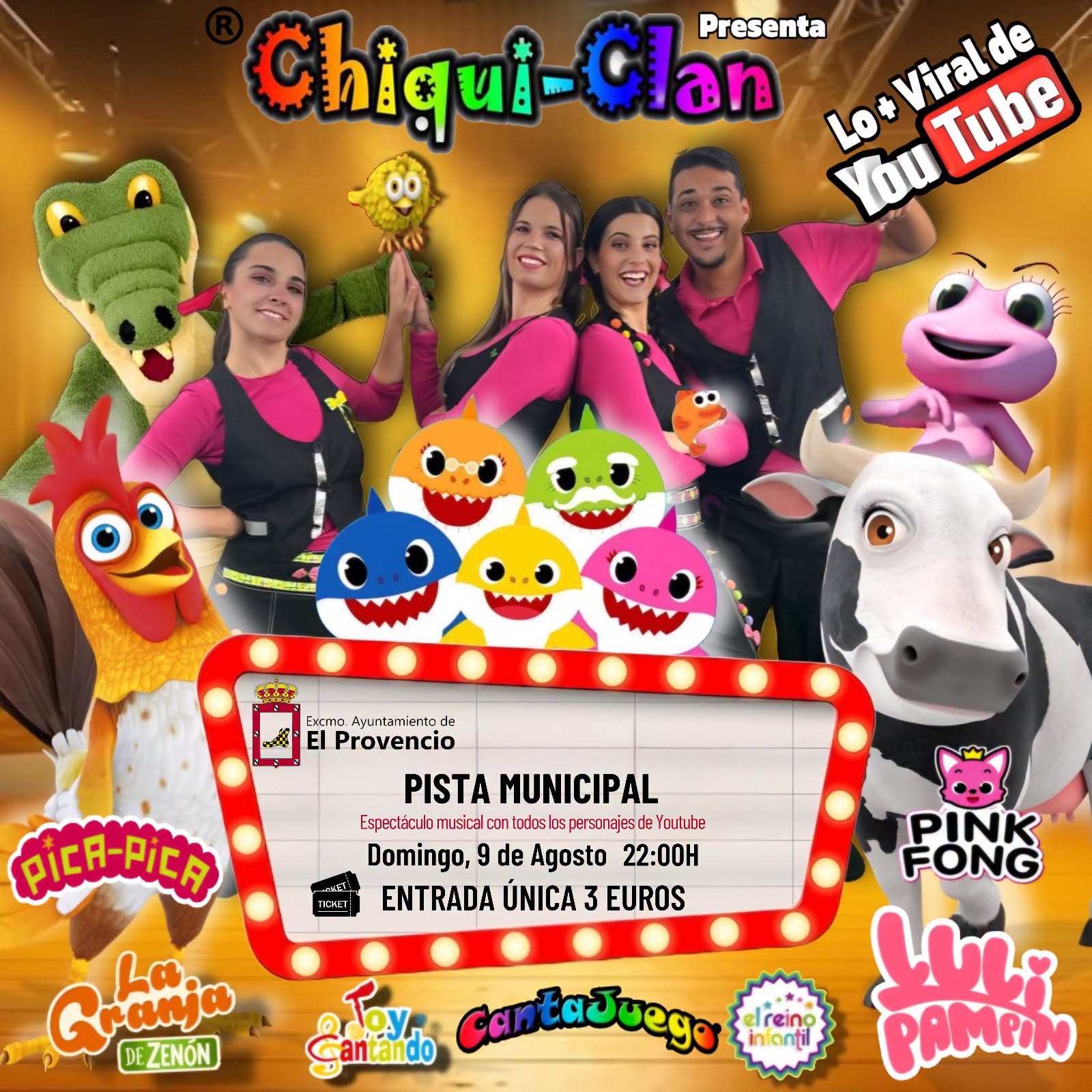 ‘Chiqui-Clan’ llega a El Provencio con los personajes infantiles más populares de YouTube