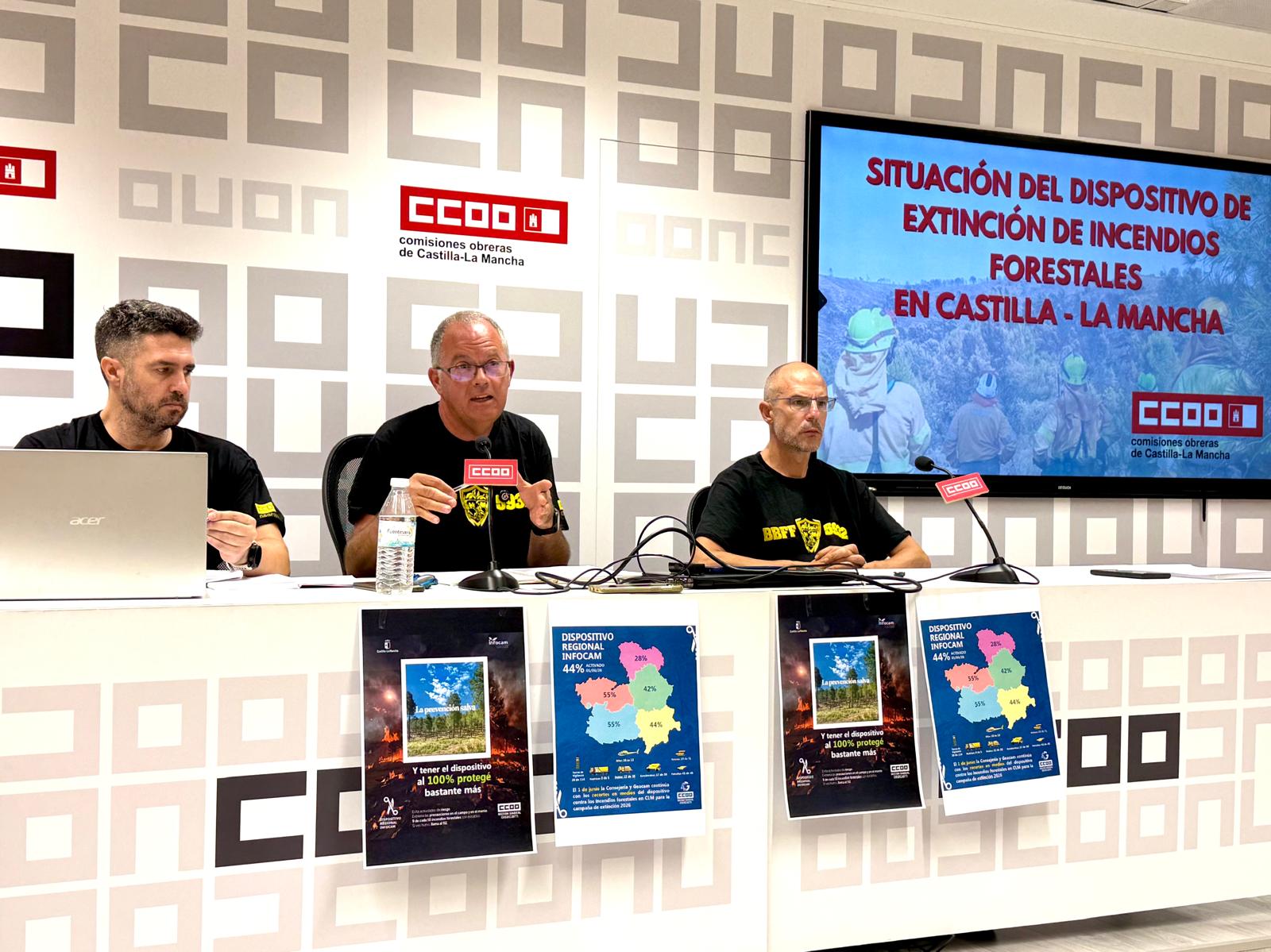 CCOO denuncia que los recortes en Geacam han lastrado la respuesta a los grandes incendios y exige un cambio de modelo y gestores