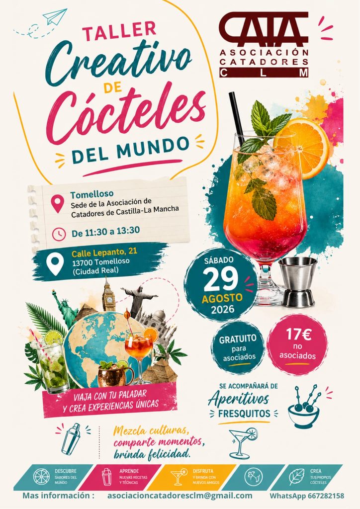 La Asociación de Catadores de Castilla-La Mancha propone un viaje por los sabores del mundo con su Taller Creativo de Cócteles 1 creativodeconcteles