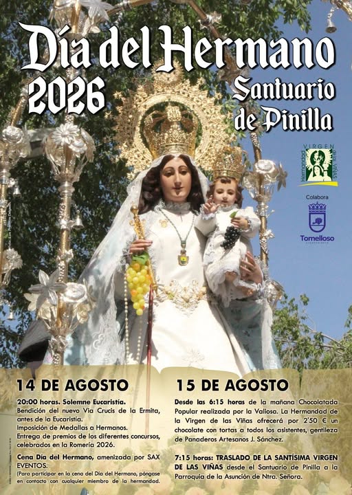Pinilla se prepara para vivir el Día del Hermano y la esperada traída de la Virgen de las Viñas 1 diahermano2026