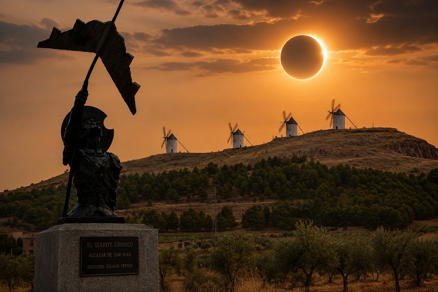 El próximo eclipse en el Quijote Cósmico de Alcázar de San Juan