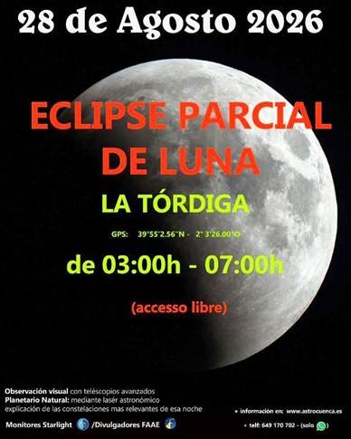 Eclipse parcial de Luna del 28 de agosto: horario, fases y cómo observarlo desde España 2 eclipse parcial luna 2