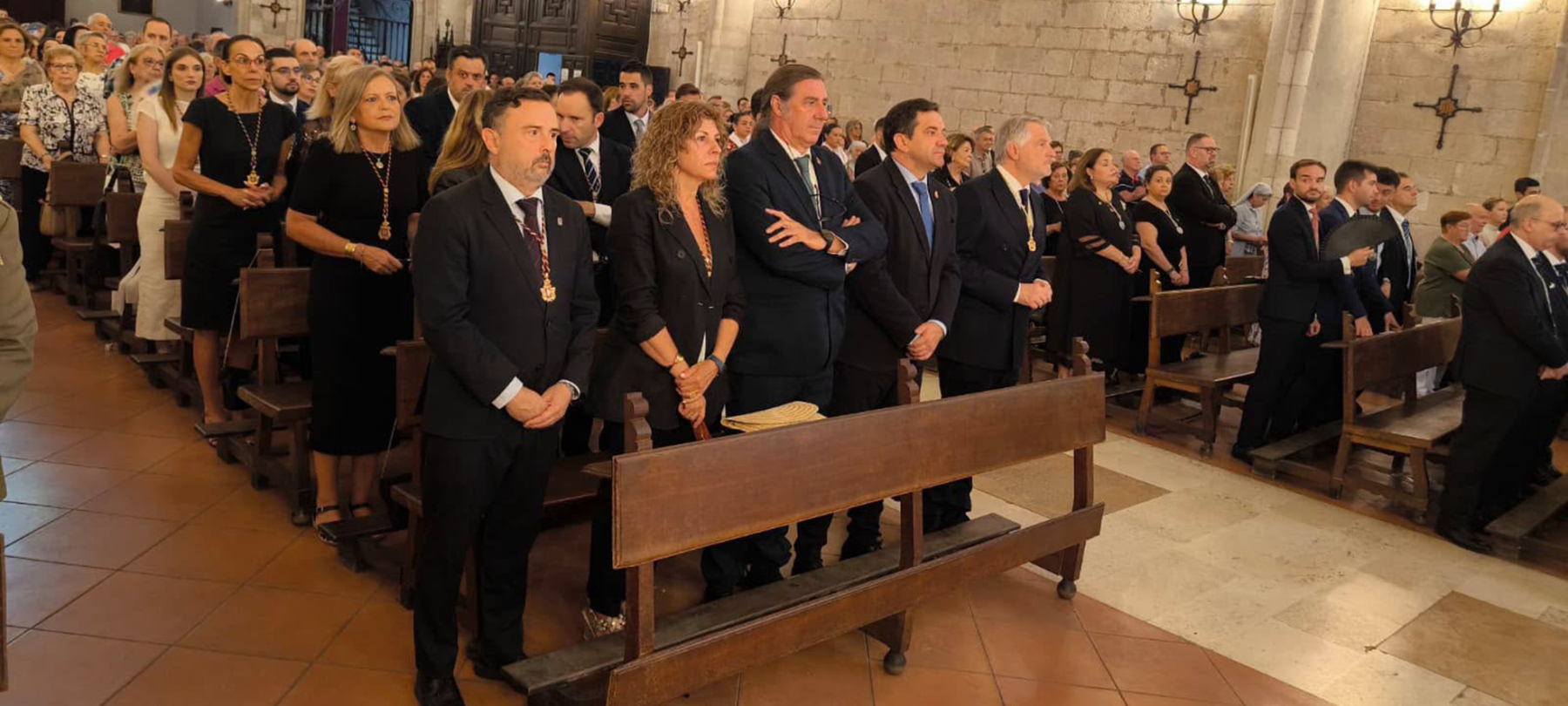 El presidente de la Diputación celebra la Asunción en la misa en honor a la Virgen del Prado en Ciudad Real y acompañando a la Virgen María en procesión en Bolaños