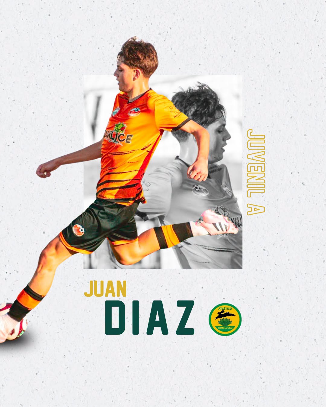 El Atlético Tomelloso fortalece su Juvenil A con el fichaje del mediocentro Juan Díaz