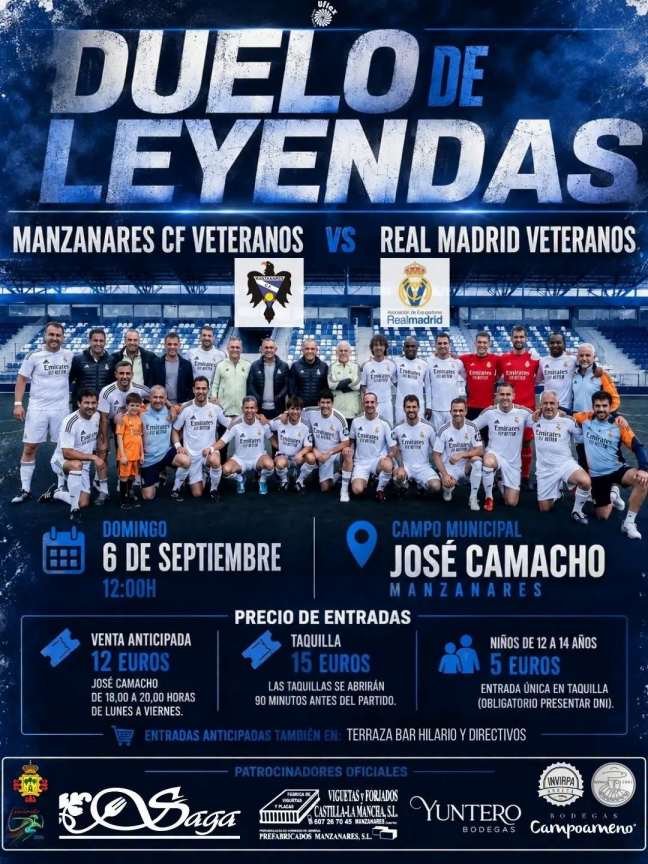 Presentado el ‘Duelo de leyendas’ del Manzanares CF y del Real Madrid