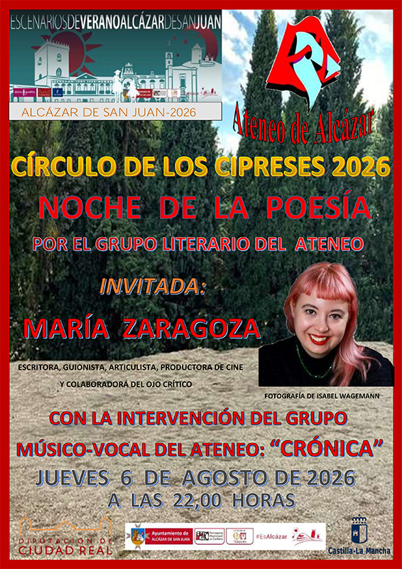 María Zaragoza iluminará la Noche de la Poesía de Alcázar con un recital en el Círculo de los Cipreses 1 maria zaragoza.jpg