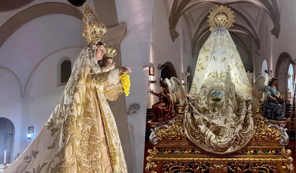 La Virgen de las Viñas ya luce sus mejores galas para la Feria y Fiestas de Tomelloso