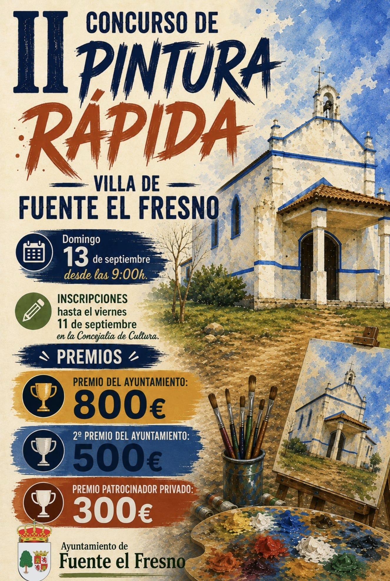 Abiertas las inscripciones para el II Concurso de Pintura Rápida Villa de Fuente el Fresno