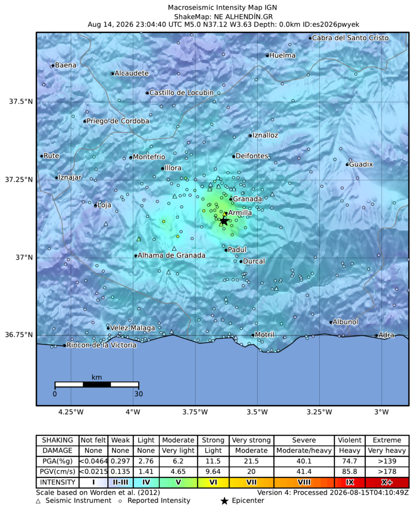 Un fuerte terremoto de magnitud 5 despierta Granada y provoca numerosos daños materiales 1 terremoto granada