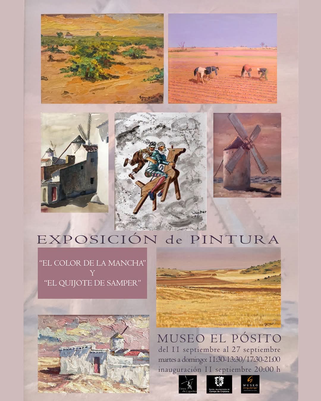José Luis Samper reúne «El color de La Mancha» y«El Quijote de Samper» en Campo de Criptana