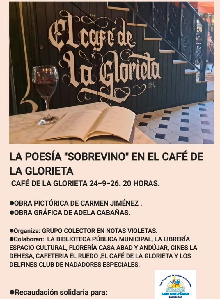 El Café de la Glorieta acogerá la velada poética “Sobrevino” con una propuesta solidaria en Tomelloso 1 cafedelaglorieta