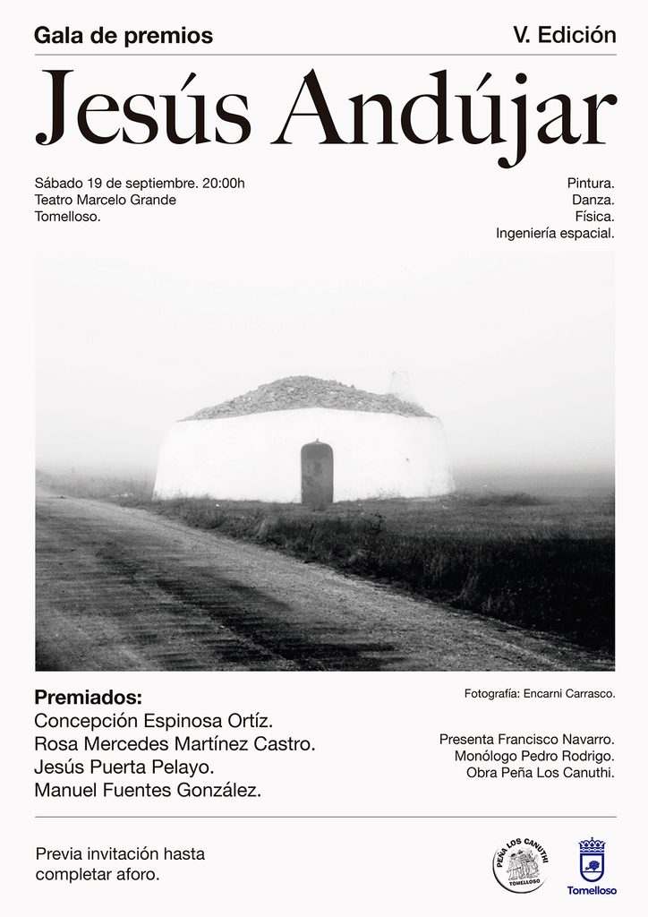 La quinta Gala de Premios Jesús Andújar reconocerá el talento de Tomelloso con cuatro nuevos galardones 7 cartel quinta gala jesus andujar