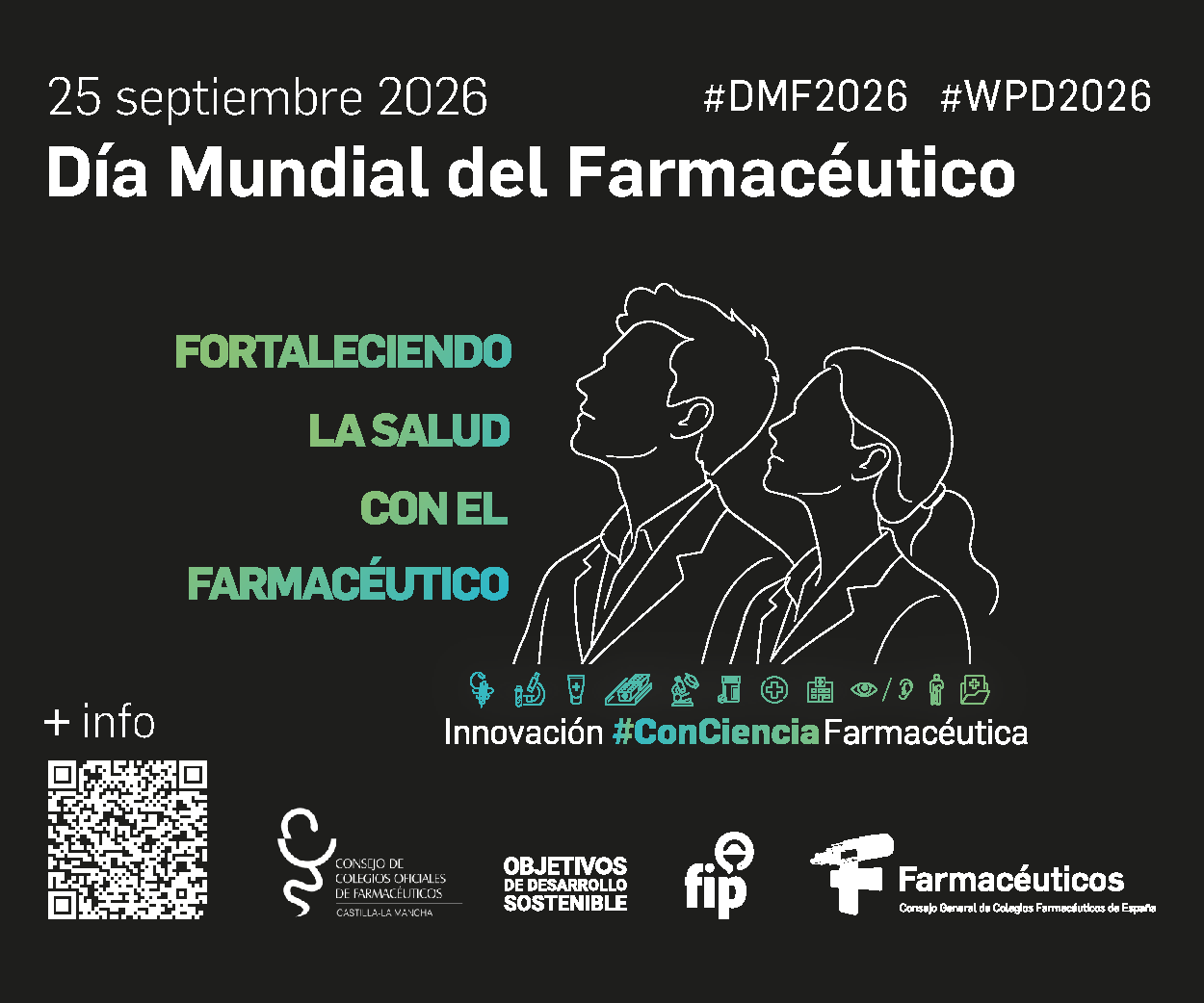 Los cerca de 3.300 farmacéuticos de Castilla-La Mancha celebrarán el próximo 25 de septiembre su Día Mundial para visibilizar su papel esencial en la salud y el bienestar de la población