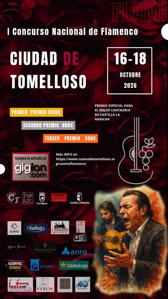 Tomelloso prepara su I Concurso Nacional de Cante Flamenco con premios de hasta 1.500 euros y vocación de convertirse en una cita anual 1 concurso cante flamenco 1