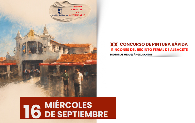 El XX Concurso de Pintura Rápida de la Feria de Albacete celebrará su aniversario con un premio especial de 1.500 euros