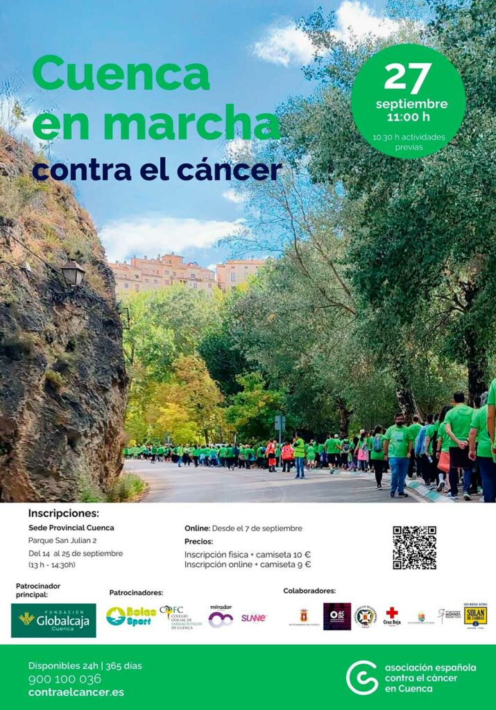 La Asociación celebra su XI edición de la ‘Marcha contra el cáncer’ en Cuenca el 27 de Septiembre 1 La Asociación celebra su XI edición de la ‘Marcha contra el cáncer’ en Cuenca el 27 de Septiembre
