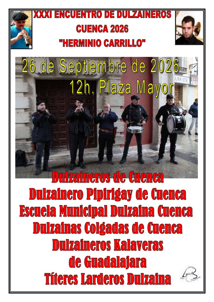 Cuenca celebra este sábado el XXXI Encuentro de Dulzaineros con seis grupos y un homenaje a Herminio Carrillo 1 dulzaineros cuenca