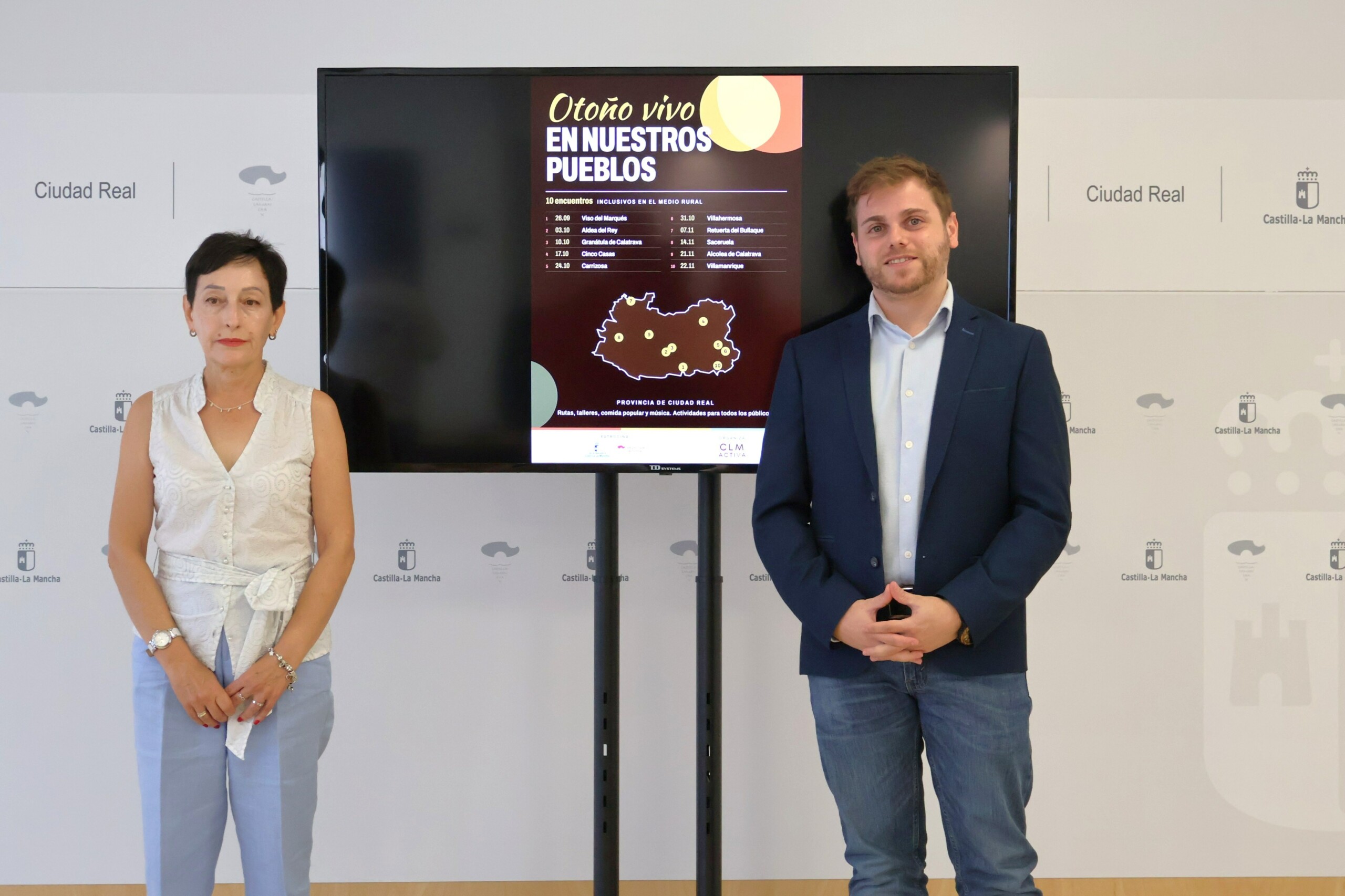 ‘Otoño vivo en nuestros pueblos’ llevará ocio e inclusión a diez municipios de Ciudad Real 1 El Gobierno de Castilla-La Mancha y CLM Activa impulsan ‘Otoño vivo en nuestros pueblos’ para llevar ocio, inclusión y participación a las zonas rurales