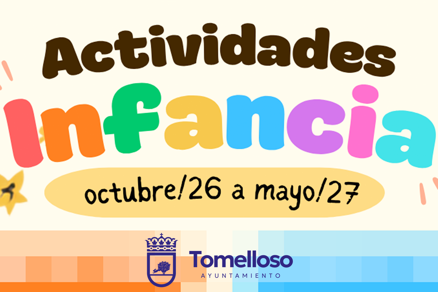 La Concejalía de Infancia abre las inscripciones para toda su programación del curso 2026/2027