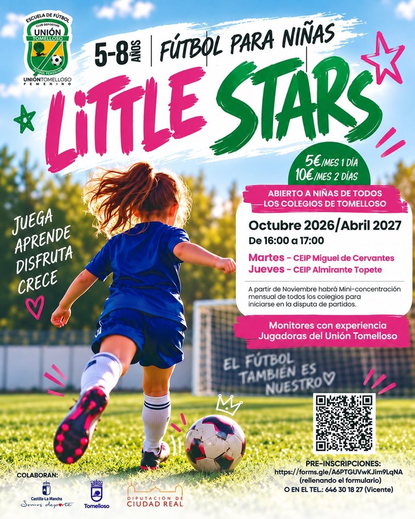 El Unión Tomelloso impulsa Little Stars, una nueva actividad de fútbol para niñas de 5 a 8 años 1 litle stars
