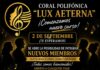 La Coral Polifónica Lux Aeterna abre su nuevo curso y busca incorporar nuevos integrantes La Coral Polifónica Lux Aeterna abre su nuevo curso y busca incorporar nuevos integrantes
