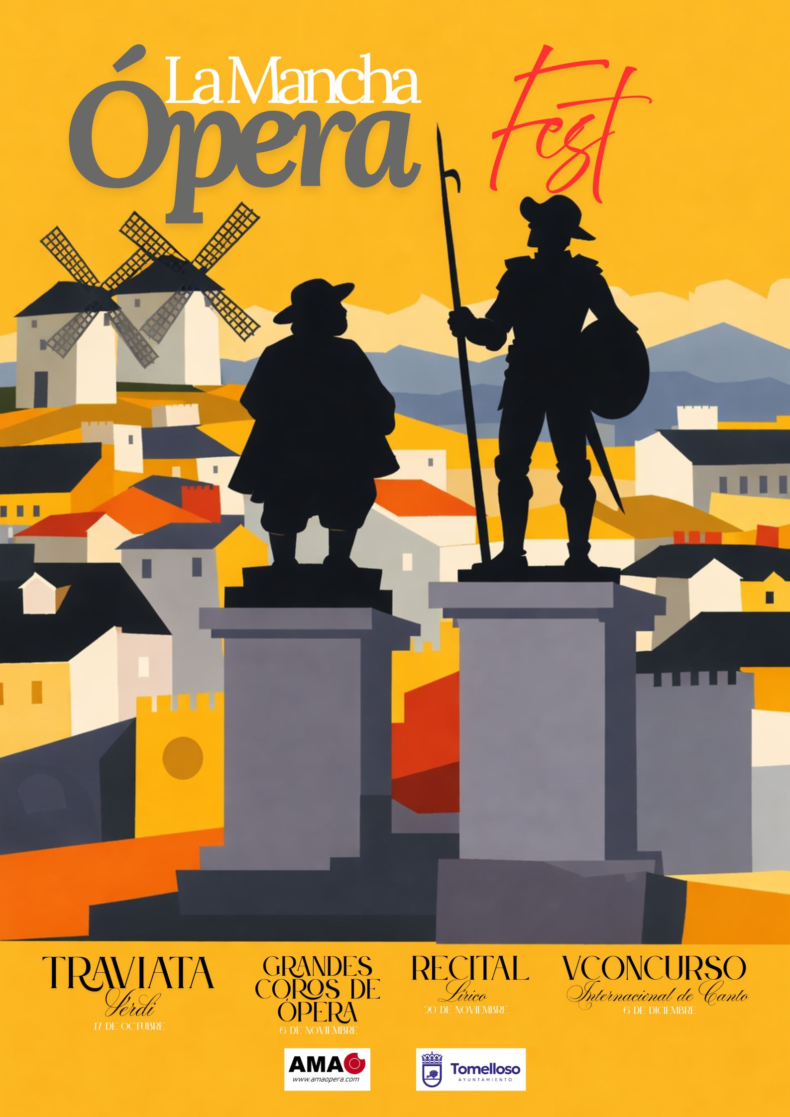 La Mancha Ópera Fest llevará la lírica a Tomelloso con cuatro grandes citas entre octubre y diciembre 3 Nace La Mancha Ópera Fest, el primer festival lírico de La Mancha, de la mano de AMAO y el Ayuntamiento de Tomelloso