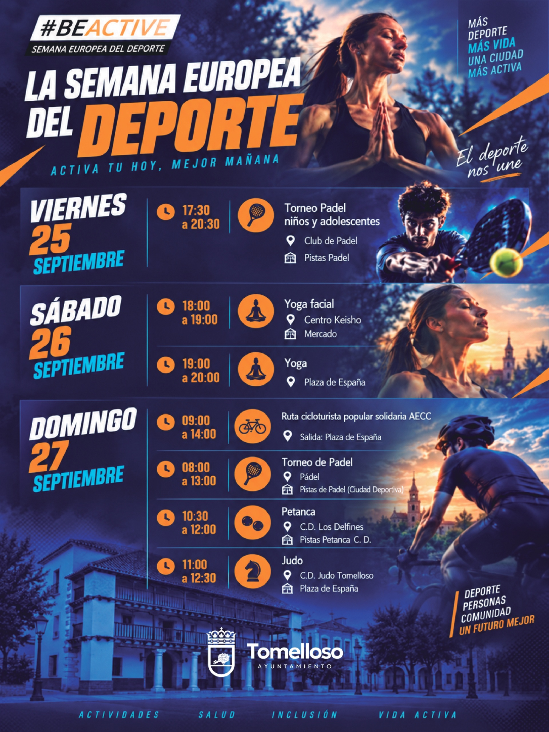 Tomelloso se suma a la Semana Europea del Deporte con un completo programa de actividades durante este fin de semana