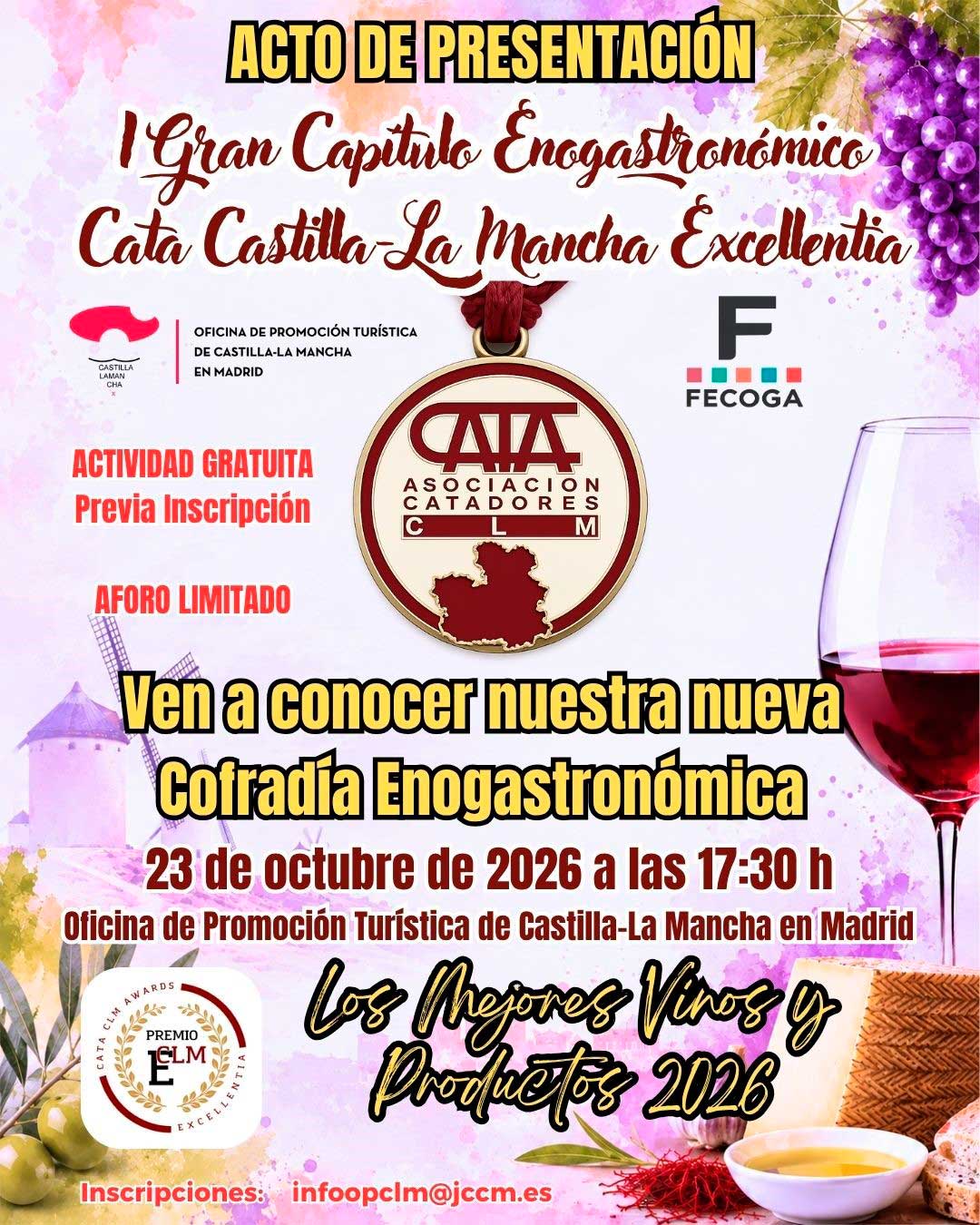 Rafael Torres y Jesús Quirós serán reconocidos en el I Gran Capítulo Enogastronómico Cata Castilla-La Mancha Excellentia