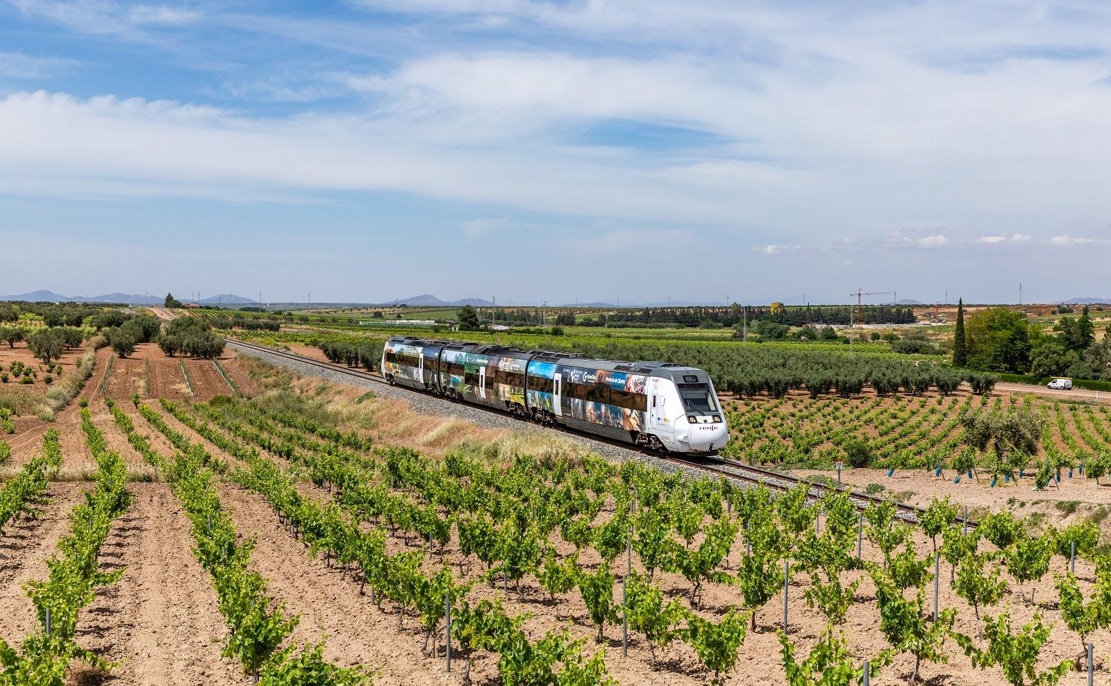 Tren turístico por Tomelloso