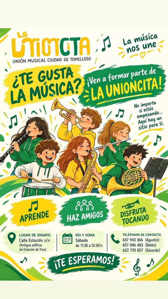 La Unioncita abre sus puertas en Tomelloso para acercar la música a nuevos alumnos 1 unioncita tomelloso