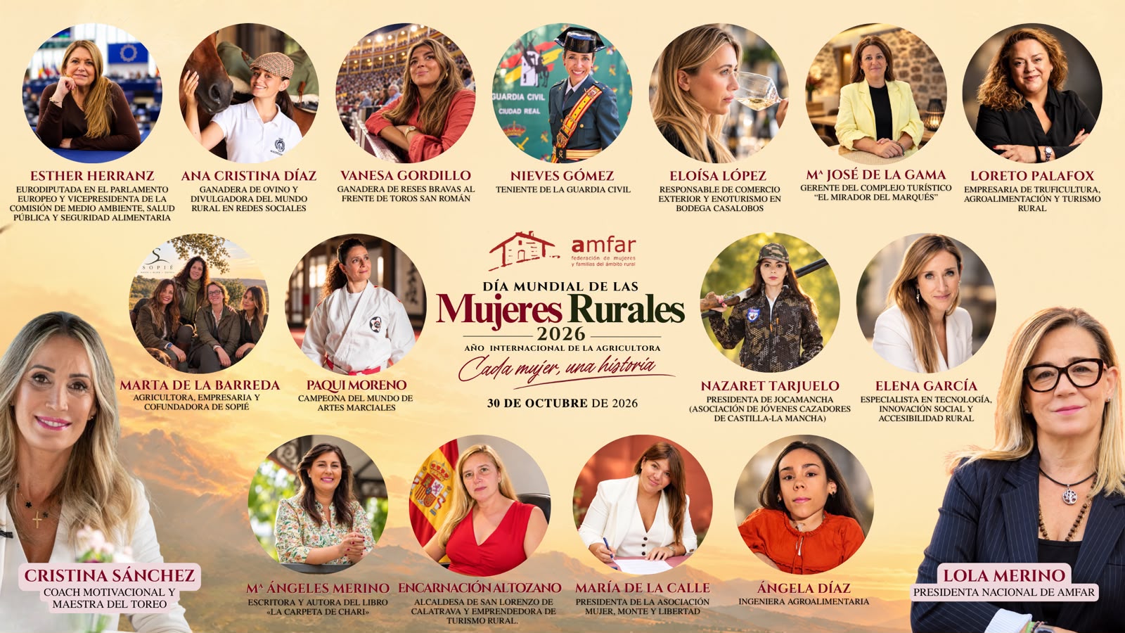 AMFAR visibiliza con 17 mujeres referentes el talento femenino en el Día de las Mujeres Rurales enCiudad Real