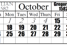 Efemérides del 15 de octubre: nace el calendario gregoriano y Gorbachov es distinguido con el Nobel de la Paz Calendario Gregoriano