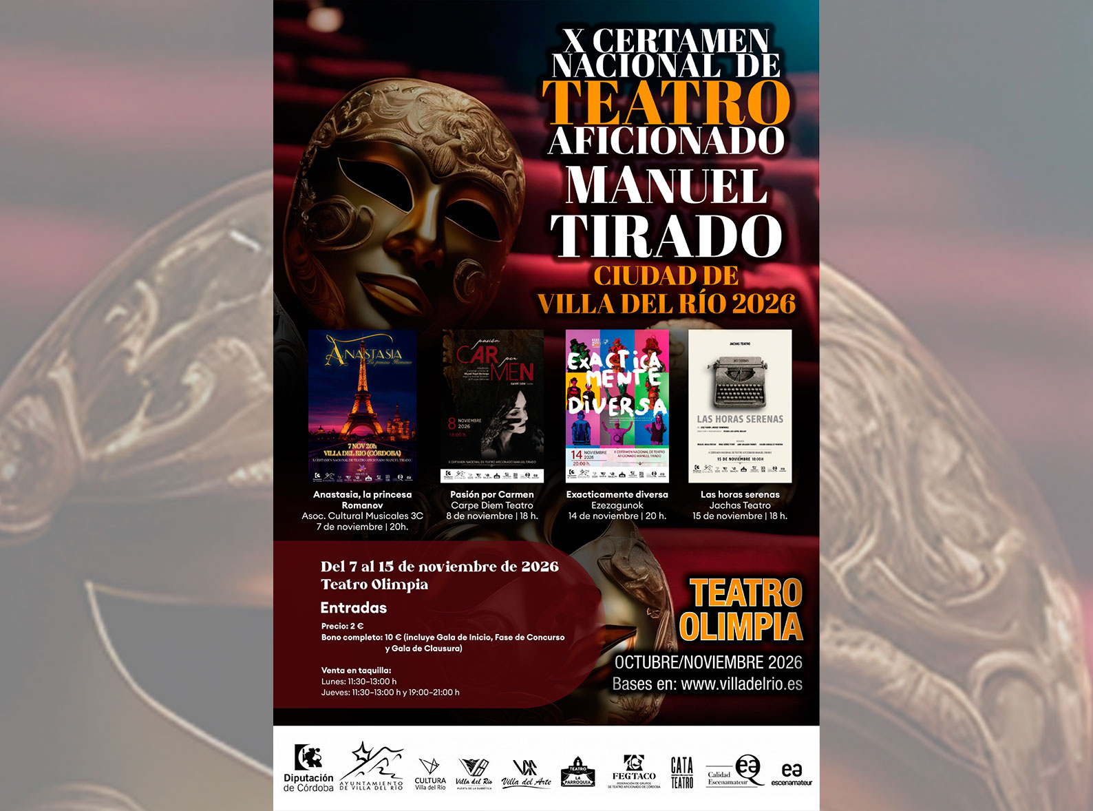Carpe Diem Teatro llevará “Pasión por Carmen” a la final del Certamen Nacional de Teatro Aficionado “Manuel Tirado”