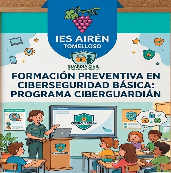 La Guardia Civil lleva la ciberseguridad a las aulas del IES Airén hasta este miércoles